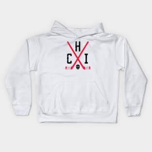 CHI Retro Sticks - White Kids Hoodie